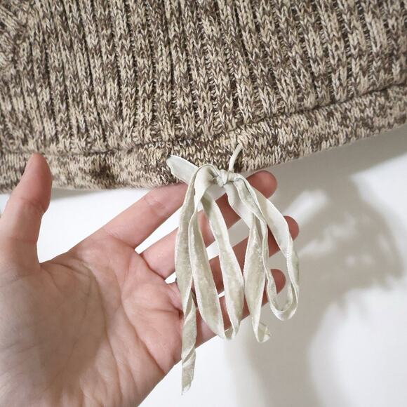 Vintage Limited Too Brown 1/4 Zip Hooded Pullover Sweater S/M y2k - Picture 5 of 8